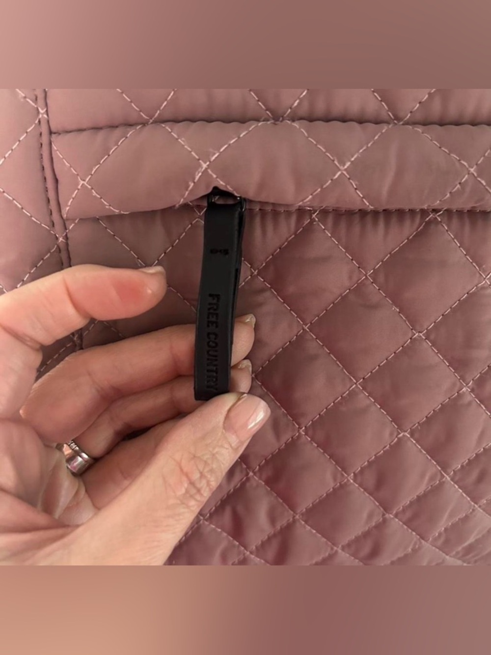 Free Country Quilted Puffer Tote Diaper Bag Pink Large Travel Mom Bag - Picture 3 of 4